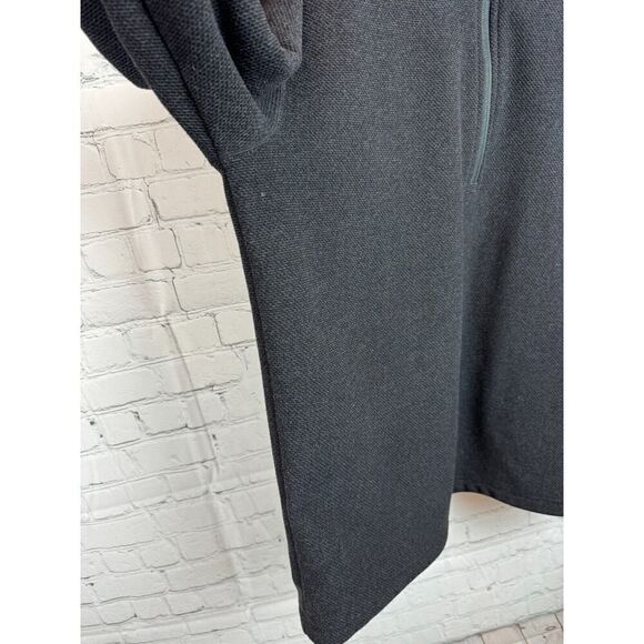 THE NORTH FACE dark gray graphite knit fleece zip mens sweater pullover XL NWOT - Picture 9 of 14